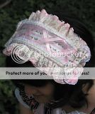 headdress,pink,ivory,rose